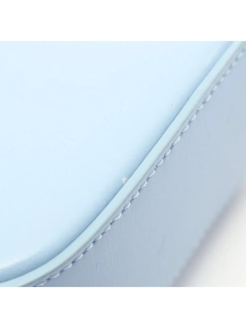 ★SOLD★ Celine Shoulder Bag Mini Claude Triomphe Light Blue Leather - Picture 6 of 7